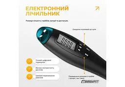 Скакалка для боксу EasyFit TwinRope 2,8 м чорний-зелений (EF-1909-GN) - мініатюра 4