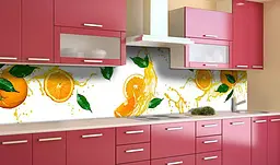 Вініловий кухонний фартух Апельсиновий сік наклейка для кухні цитруси Фрукти Помаранчевий Happy Pocket Z181544 - мініатюра 2