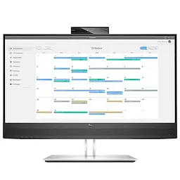 Монітор TFT 23.8" HP E24mv G4, IPS, HDMI, VGA, DP, USB, Cam, HAS, Pivot, колонки, сріблястий (169L0AA) - мініатюра 7