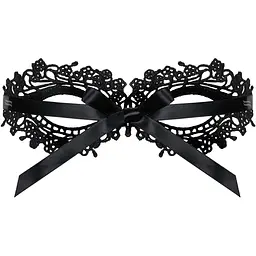 Мереживна маска Obsessive A710 mask, єдиний розмір, чорна - мініатюра 2