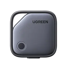 Bluetooth-трекер для пошуку речей UGREEN FineTrack Duo CM916 AirTag пошукова мітка для Apple Find My або Android Find Hub з перезаряджанням через USB-C зі звуковим пошуком з пошуком без платної підписки зі спільним доступом у вибраній екосистемі для iPhone потрібна версія iOS із підтримкою спільного доступу в обох користувачів до 1 року роботи без підзаряджання з вушком для кріплення сірий із темно-сірим обідком (75646)