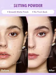 Матуюча пудра Sheglam Insta-Ready Face & Under Eye Setting Powder Duo - Taro - мініатюра 3