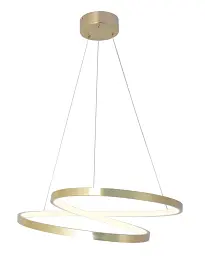 Люстра підвісна світлодіодна кругла Goldlux 328052 Zefira 50 Led 1x40W 4000K 3700Lm IP20 Золотий - мініатюра 3