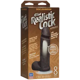 Фалоімітатор Doc Johnson The Realistic Cock 8 inch Black - мініатюра 3