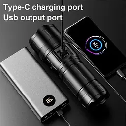 Ліхтар з функцією Power Bank, індикацією заряду, ЗУ Type-C, zoom XPRO CB-B53-TG (47488-B53_449) - мініатюра 7