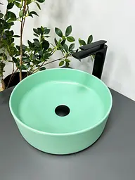 Умивальник VBI Prato mint matt накладний VBI-011403, Зелений - мініатюра 2