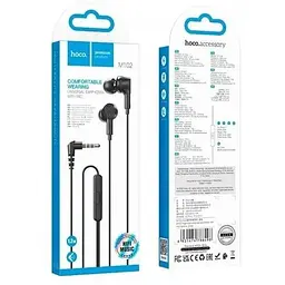 Навушники Hoco Ingenious universal earphones with microphone M102 90 градусів штекер білі - мініатюра 10