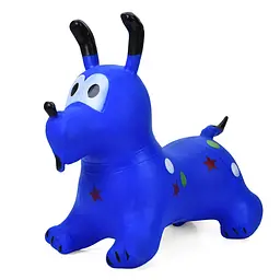 Дитяча іграшка-стрибун Собачка MS 4161Blue гума, до 20 кг