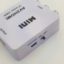 Конвертер адаптер з AV тюльпани RCA в HDMI перехідник перетворювач 1080P відео та аудіо UKC білий - мініатюра 6