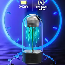Портативна колонка Bluetooth Медуза із функцією нічника A-Plus на 7 режимів світла, об'ємний звук 360° - мініатюра 2