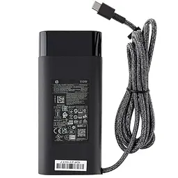 Блок живлення для ноутбука HP TYPE-C 100W чорний OVALE - мініатюра 2