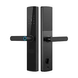Замок біометричний автономний Trinix TRL-5404BTF Black L/R з Bluetooth, зчитувачем відбитків пальців і карт Mifare (65-00084)