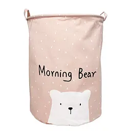 Кошик для іграшок "Hello my bear" 34*44 см MEGAZayka Рожевий