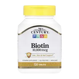 Біотин Biotin 10,000 mcg - 120 tabs