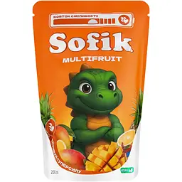 Напій соковий Sofik Multifruit зі смаком манго негазований 200 мл