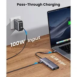Концентратор Ugreen USB3.1 Type-C to HDMI/VGA/USB 3.0х3/RJ45/SD/TF/PD/35мм TRRS 100W 10-in-1 (15601) - мініатюра 8
