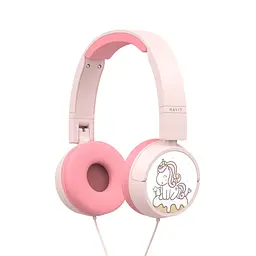 Навушники дитячі дротові накладні HAVIT H231d Pink HAVIT (28347-000)