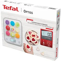 Ваги кухонні Tefal Optiss Cake Pops 5 кг скло AAAx2 в комплекті різнокольорові (BC50D4V0) - мініатюра 4