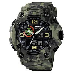Наручний годинник чоловічий 002CMGRDPS ДПС Зелений камуфляж + Коробка. Patriot acs0031069 - мініатюра 5