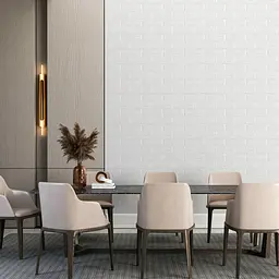 3D панель Sticker Wall самоклеюча цегла 690х780х5мм Біла Матова 001-5M SW-00000587 - мініатюра 5