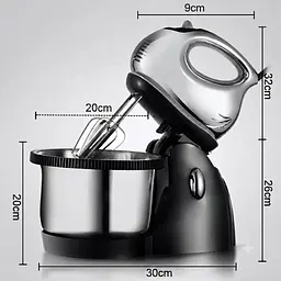 Міксер ручний з чашею Egg beater R.6628 RAF / Кулінарний міксер для тесту 1000 Вт - мініатюра 4