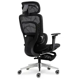 Офісне крісло Mealux M10 Air Massage (з масажним ефектом) Black (HF-M10 M/BB) - мініатюра 4