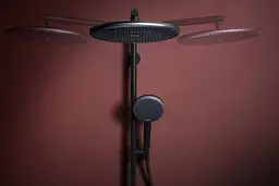 Душова система з термостатом Hansgrohe Raindance Alive S Puro 300 1jet EcoSmart Ecostat Element matt black 24593670 - мініатюра 3
