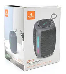 Портативна акустика Kisonli q17 Bluetooth 5.3 8W підсвічування акумулятор 1800mAh бездротова - мініатюра 5