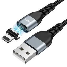 Кабель Hoco U96 Pisces Cable USB to Lightning 2,4A 1m Black