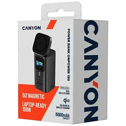 Батарея універсальна Canyon 15000mAh OnPower 150 Qi2 magnetic Grey (CNS-CPB150DG) - мініатюра 8