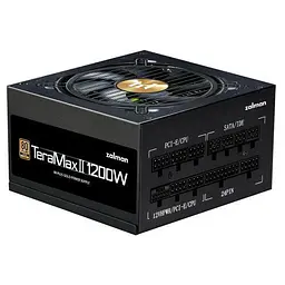Блок живлення 1200 Вт, Zalman TeraMax II, чорний, модульний, 80+ золотистий, Active PFC, 12 см FDB, 3xMolex/12xSATA/1x16-pin