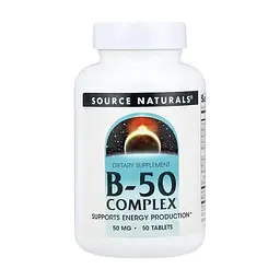 Комплекс витаминов группы B-50 Complex 50 mg 50 таблеток Source Naturals vit0005643