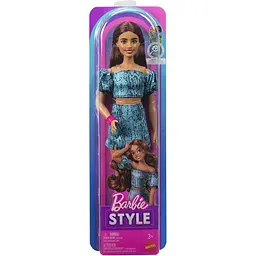 Лялька Barbie Модниця у бірюзовому вбранні з анімалістичним принтом (JJN63) - мініатюра 7