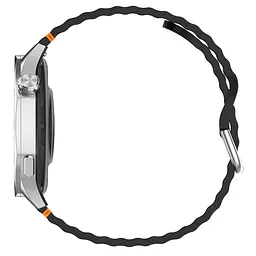 Силіконовий ремінець Wavy для Smart Watch 22mm Black - мініатюра 4