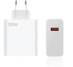 Мережний зарядний пристрій MI120W з кабелем (Білий) - мініатюра 3