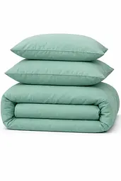 Наволочка Ecotton 70х70 см фланель із бавовни Mint м'ятного кольору (25516) - мініатюра 3