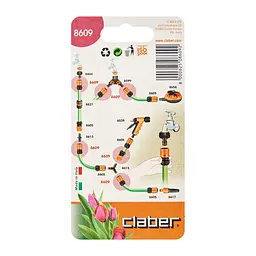 Конектор для поливального шлангу 3/4" з системою "Aquastop" Claber 8609 - мініатюра 3