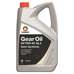 Трансмісійне масло Comma GEAR OIL SX75W-90 GL4 5л(SXGL45L)