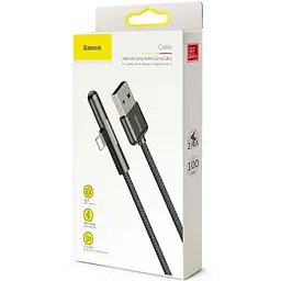 Кабель Baseus Iridescent Lamp Mobile Game Cable USB to Lightning 2.4A 1m CAL7C-A01 Black - мініатюра 2