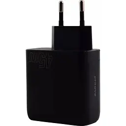 Мережевий зарядний пристрій Proove Silicone Power 45W USB-C/USB-A Black [WCSP45110001] [130270] - мініатюра 3
