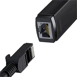 USB-хаб Baseus Lite Series USB-C - RJ45 LAN Adapter 0.22 м Black [WKQX000301] [111356] - мініатюра 5