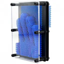 Експрес скульптор Pinart 3D Пін-арт іграшка для творчості та антистрес, сувенір з відбитком руки настільний декор 17.5 см синій - мініатюра 5