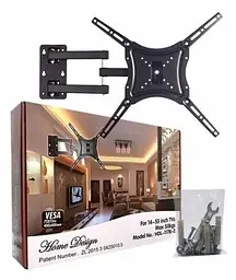 Настінний кронштейн для телевізора Home Design HDL-117B-2 Настінний кріплень для ТВ Чорний - мініатюра 6