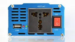 Автомобільний інвертор-перетворювач напруги з чистою синусоїдою 12 V-220 V AC/DC 400 W UKC - мініатюра 8