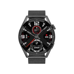 Розумний годинник NO.1 DT3 Max Metal з мікрофоном та бездротовою зарядкою (Чорний) - мініатюра 2