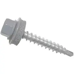 Саморізи даховий КРЕПТЕХ 4,8 х 19 сірий 250шт зі свердлом RAL 9006 9T648