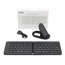 Клавіатура блютуз складна Folding Wireless Keyboard B023, міні бездротова, для телефону, планшета і ПК - мініатюра 5