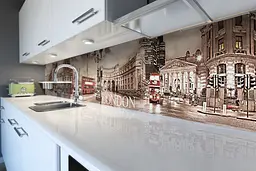 Кухонний фартух самоклеючий Лондонська площа наклейка автобус Будка символ 60х250 см Happy Pocket Z180336 - мініатюра 2