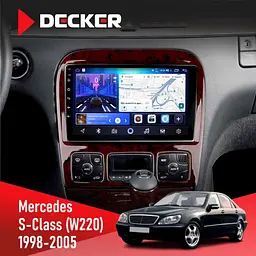 Штатна магнітола Mercedes-Benz S-Class (W220) 1998-2005 Decker D9-006 4x64, 4G Decker (НФ-00004399)