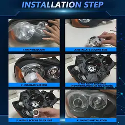 Автомобільні BI-LED лінзи D2.5" дюйми D65 мм A4 40 50Вт 5500К 2 шт. - мініатюра 4